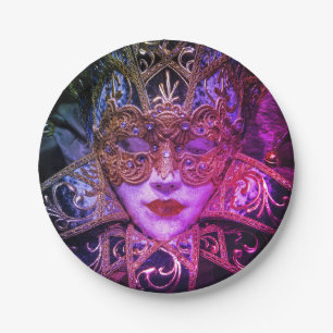 Masquerade mask Victorian elegant gothic Paper Plate