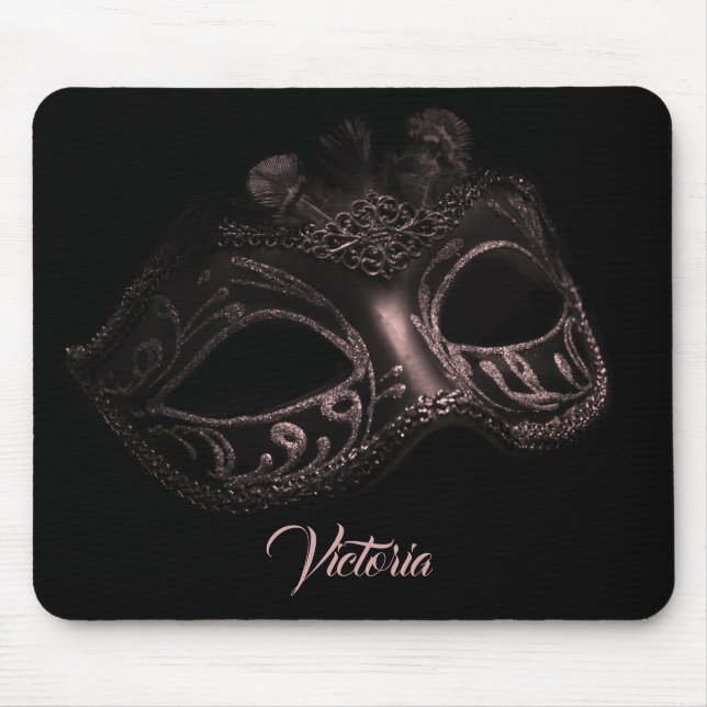 Masquerade Monogrammed Mouse Pad (Front)