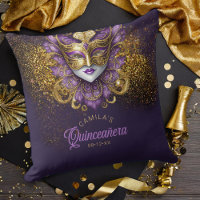 Masquerade Motif Quinceanera Purple Gold V2 ID1031