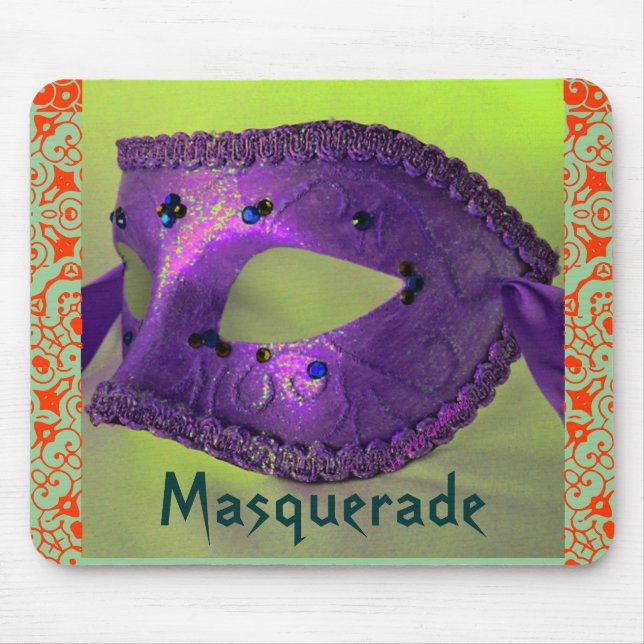 "Masquerade" Mousepad- Customisable Mouse Pad (Front)