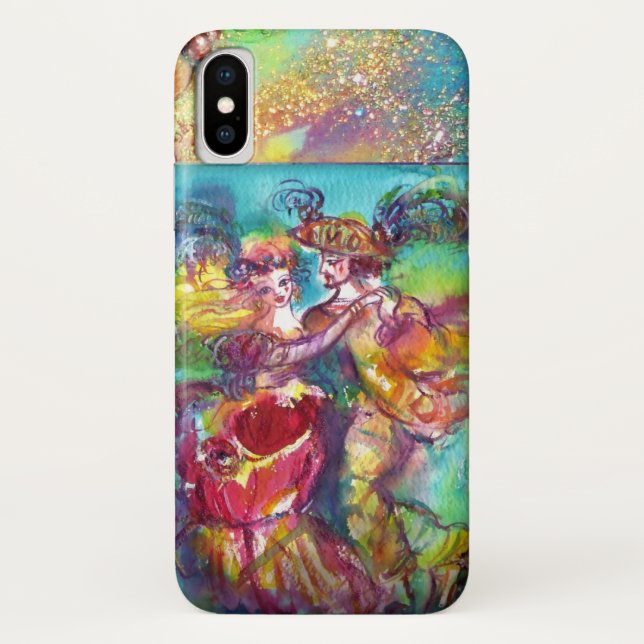 MASQUERADE NIGHT / CARNIVAL DANCE MONOGRAM Case-Mate iPhone CASE (Back)