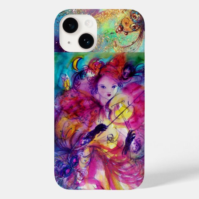 MASQUERADE NIGHT VIOLINIST Venetian Carnival Masks Case-Mate iPhone Case (Back)