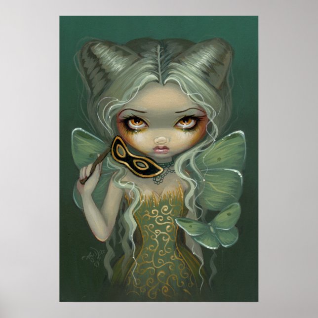 Masquerade of Moths ART PRINT butterfly rococo (Front)