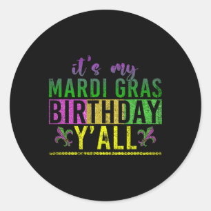 Masquerade Parade Birthday Celebration Party Mardi Classic Round Sticker