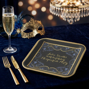 Masquerade Party masked ball birthday luxurious Paper Plate