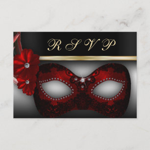 Masquerade Party RSVP Invite