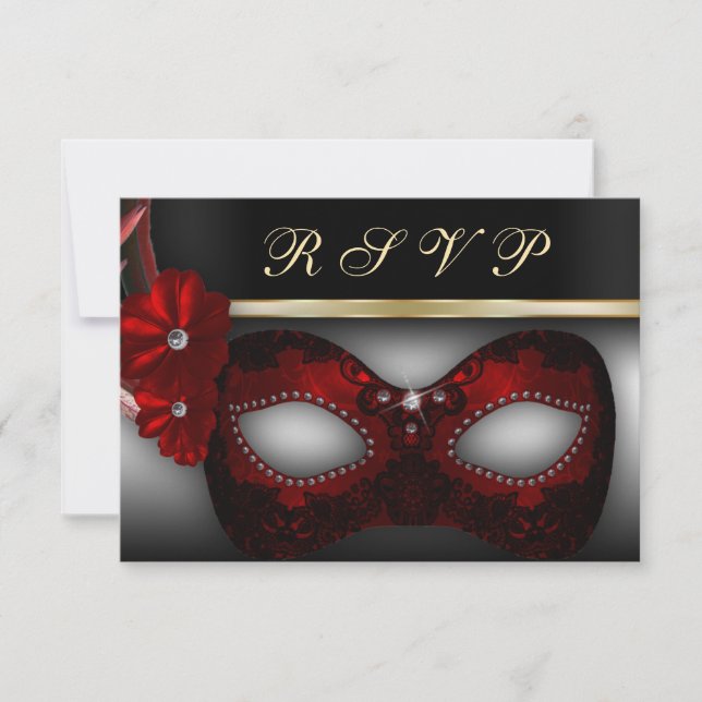 Masquerade Party RSVP Invite (Front)