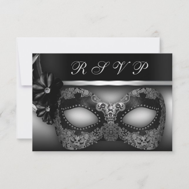 Masquerade Party RSVP Invite (Front)