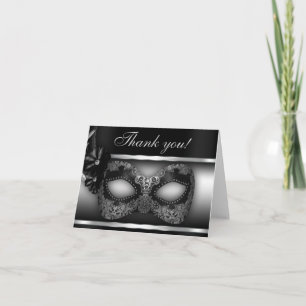 Masquerade Party Thank You Note Card