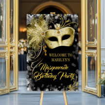 Masquerade Party Welcome Sign