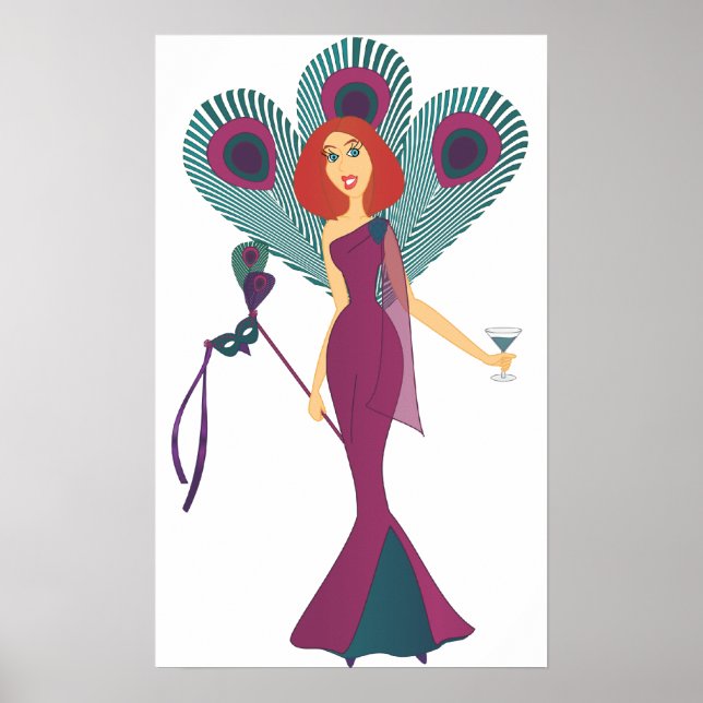 Masquerade Peacock Poster (Front)
