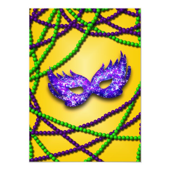 Masquerade Purple Mask Photo Print (Front)