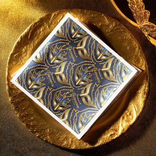 Masquerade Quinceanera Beads Masks Blue ID1031 Napkin