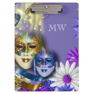 Masquerade quinceanera Venetian masks Clipboard