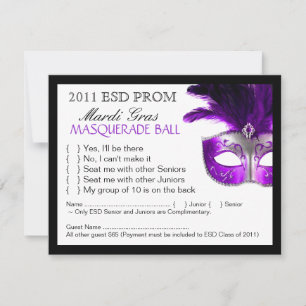 Masquerade Reply Cards