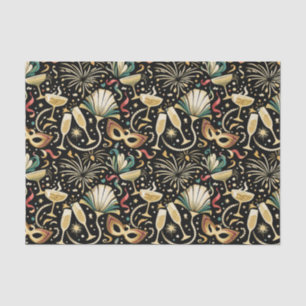 Masquerade Roaring Twenties New Year Pattern Tissue Paper
