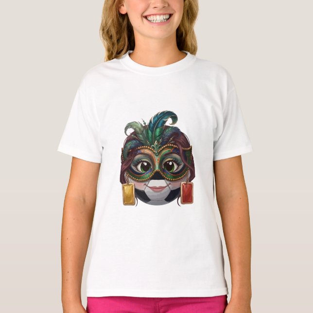 Masquerade Soccer Ball  T-Shirt (Front)