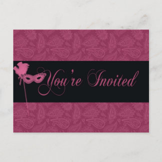 Masquerade Theatrical Invitation Postcard