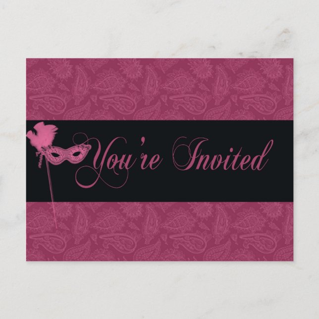 Masquerade  Theatrical Invitation Postcard (Front)