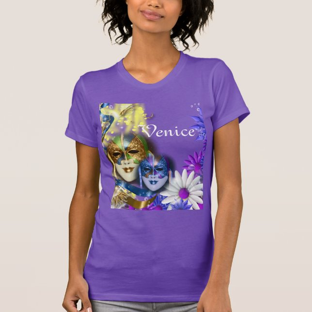 Masquerade Venetian masks girls travel T-Shirt (Front)