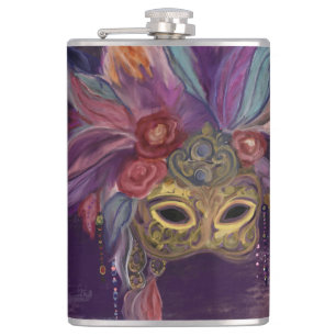 MASQUERADE VENICE  ART      HIP FLASK