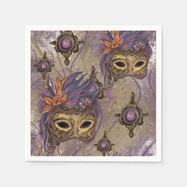 MASQUERADE VENICE  ART      NAPKIN (Front)