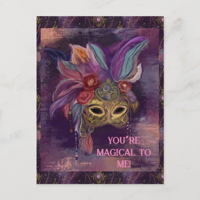 MASQUERADE VENICE  ART      POSTCARD (Front)