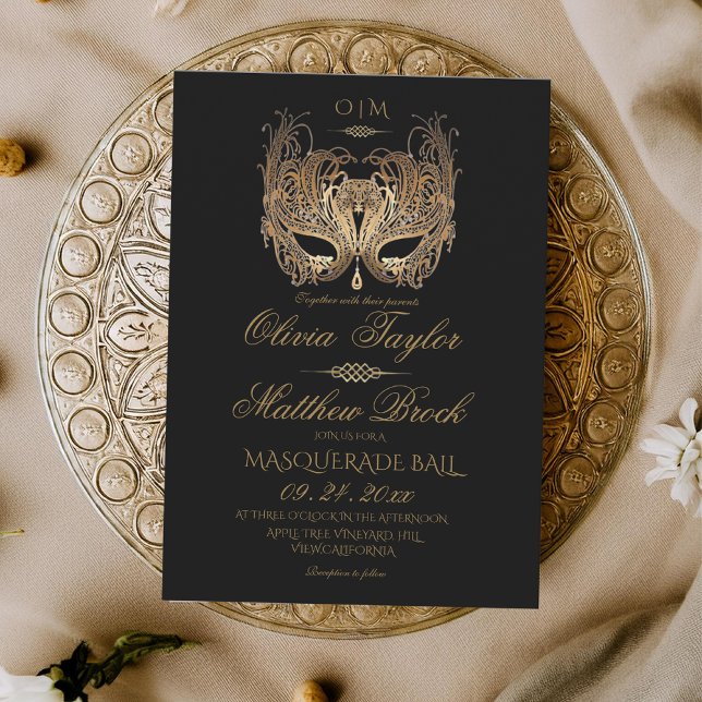  Masquerade Wedding  Invitation (Creator Uploaded)