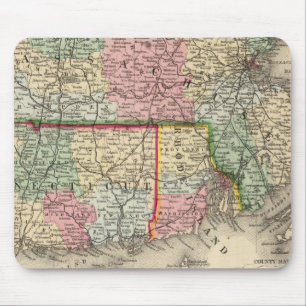 Mass, Conn, RI Map by Mitchell Mouse Pad