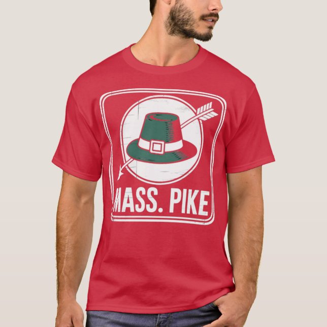 Mass Pike - Retro 1960s Massachusetts T-Shirt (Front)