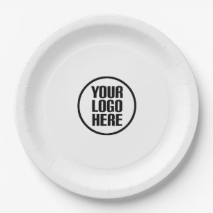mass Promotional your logo here party supplies  Paper Plate