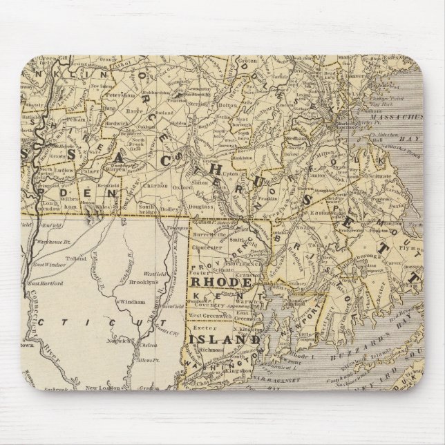 Mass, Rhode Island Mouse Pad (Front)