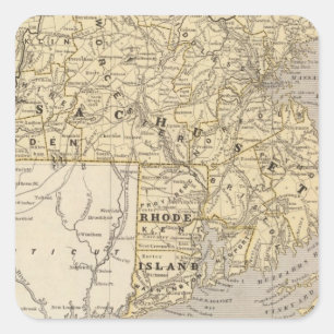 Mass, Rhode Island Square Sticker