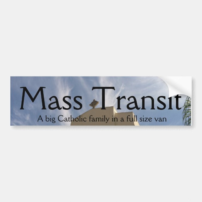 Mass Transit Bumper Sticker (Front)