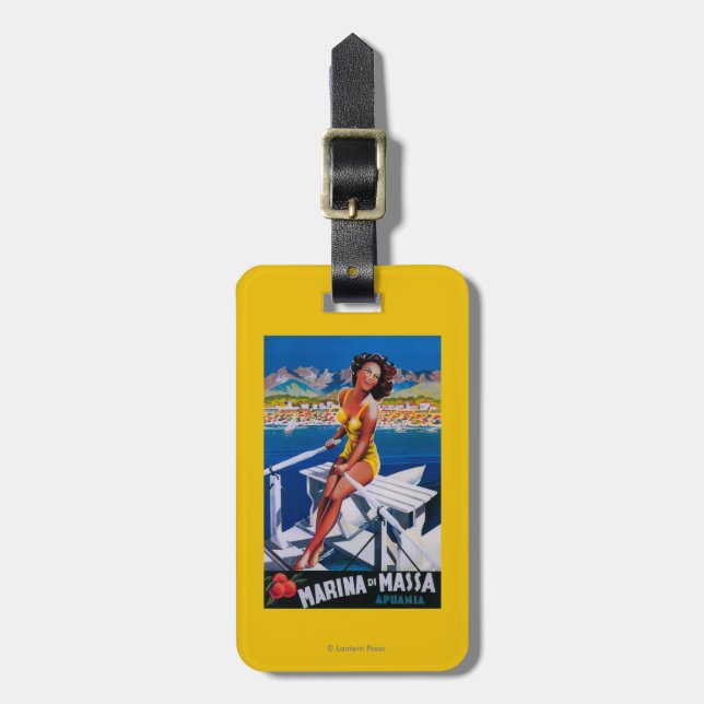 Massa Marina Travel Poster Luggage Tag (Front Vertical)
