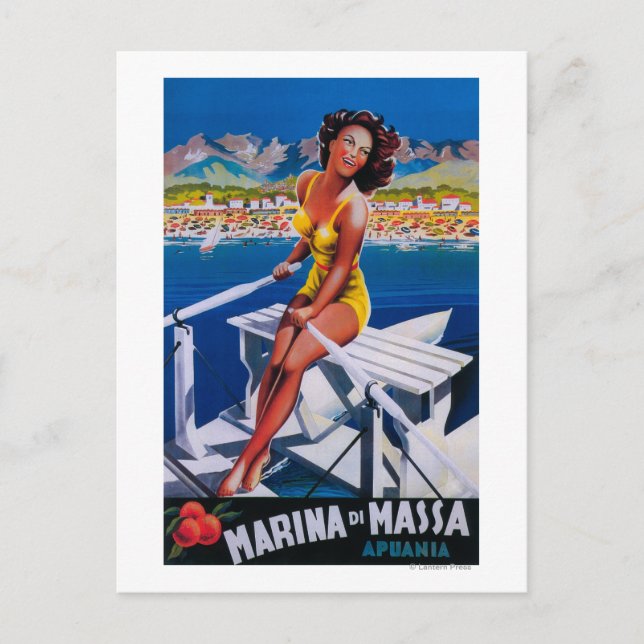 Massa Marina Travel Poster Postcard (Front)
