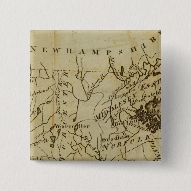 Massachusetts 3 15 cm square badge (Front)