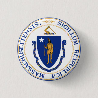 Massachusetts 3 Cm Round Badge