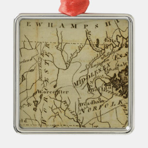 Massachusetts 3 metal tree decoration