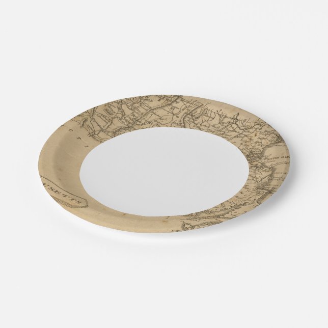 Massachusetts 5 paper plate (Angled)