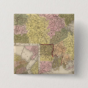 Massachusetts And Rhode Island 15 Cm Square Badge