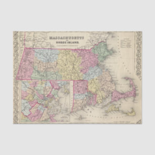Massachusetts And Rhode Island 2 Tissue Paper