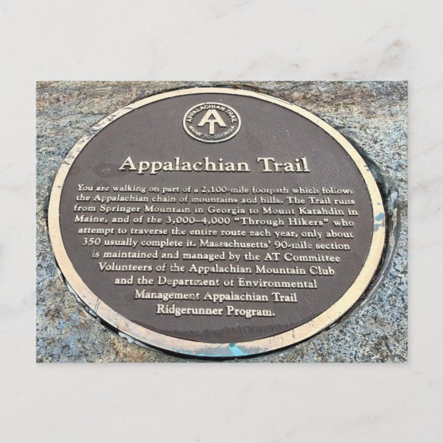Massachusetts Appalachian Trail Postcard (Front)
