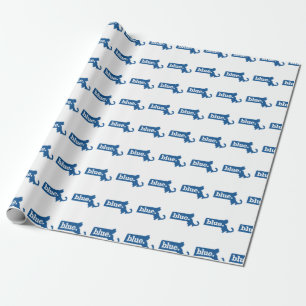 MASSACHUSETTS BLUE STATE WRAPPING PAPER