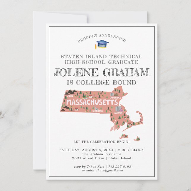 Massachusetts | College Bound Graduation Party (Front)