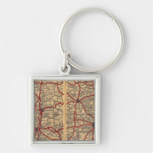 Massachusetts, Connecticut, Rhod Island Key Ring