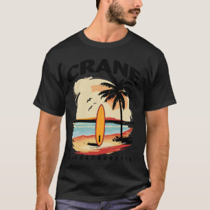 Massachusetts Crane Surfboard Surfing Men Women T-Shirt