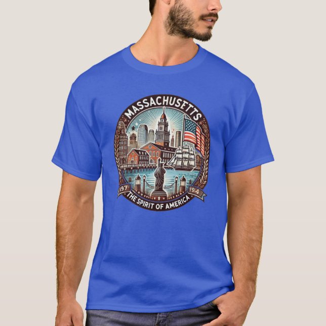 Massachusetts Embodying the Spirit of America T-Shirt (Front)