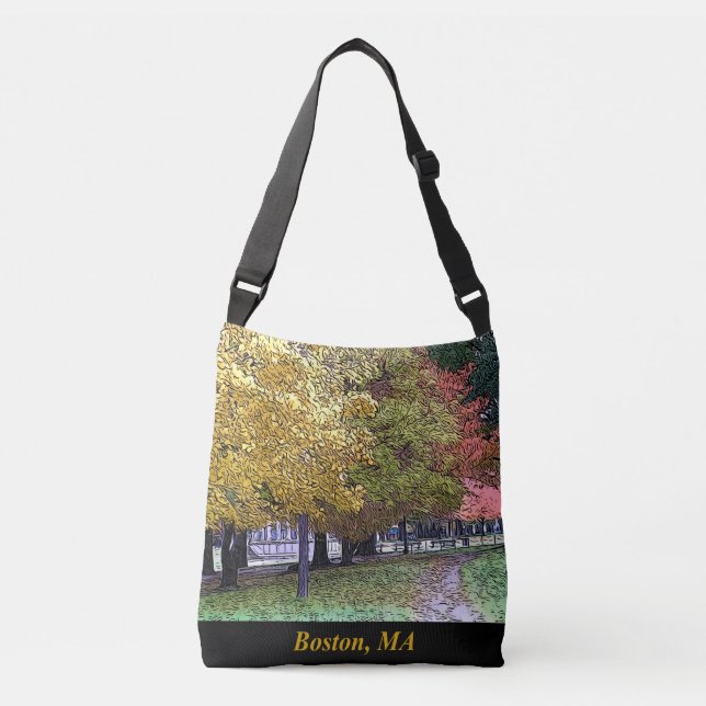  Massachusetts Fall Foliage Crossbody Bag (Front)