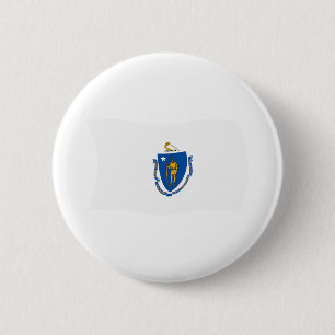 Massachusetts Flag Button